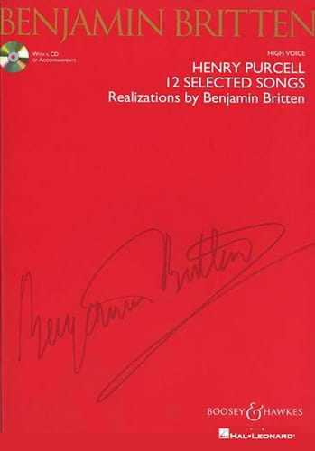 12 Selected Songs. Voix Haute PURCELL / BRITTEN Partition Mélodies
