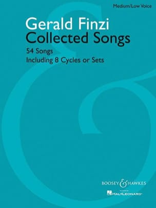 54 Collected Songs. Voix Grave Gerald Finzi Partition Mélodies
