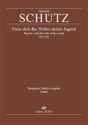 Freue dich des Weibes deiner Jugend Swv 453 SCHUTZ Partition Chœur