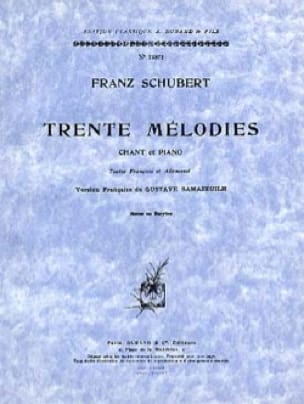 30 Mélodies. Voix Moyenne SCHUBERT Partition Mélodies