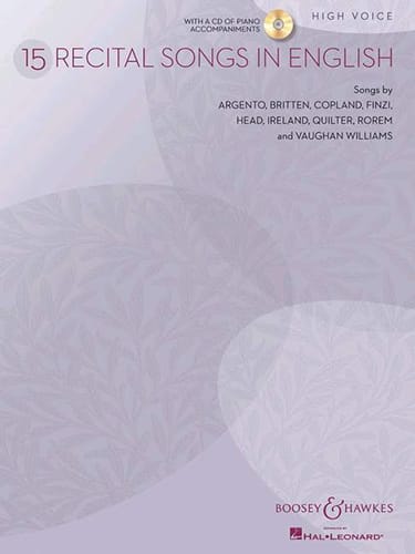 Recital Songs In English. Voix Haute Partition Mélodies