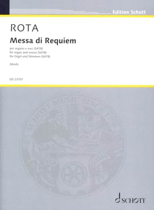 Messe di Requiem ROTA Partition Musique de chambre vocale