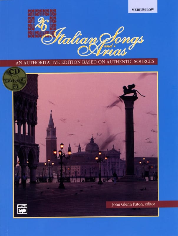 26 Italian Songs And Arias Medium Low avec CD Partition Mélodies
