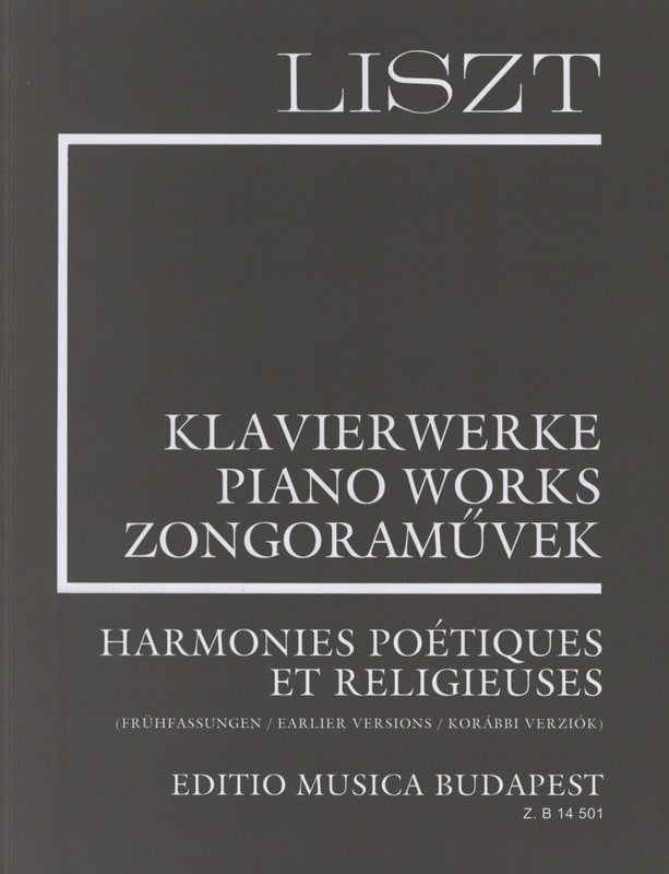 Harmonies Poétiques et Religieuses Première Version. Supplément 6
