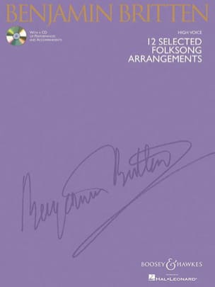 12 Selected Folksongs Arrangements. Voix Haute - BRITTEN - Partition