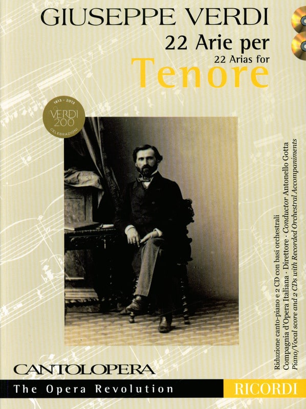 22 Arie pour Ténor - VERDI - Partition - Opéras