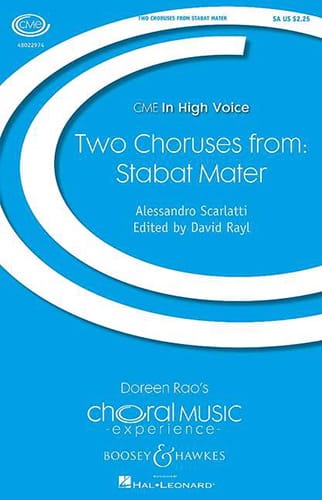2 Choeurs. Stabat mater Alessandro Scarlatti Partition Chœur