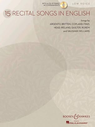 Recital Songs In English. Voix Grave Partition Mélodies