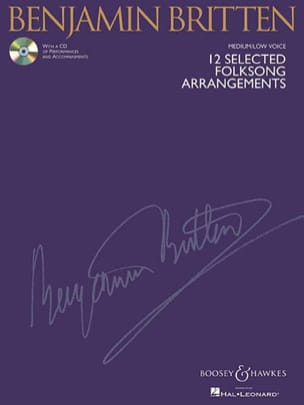 12 Selected Folksongs Arrangements. Voix Grave - BRITTEN - Partition