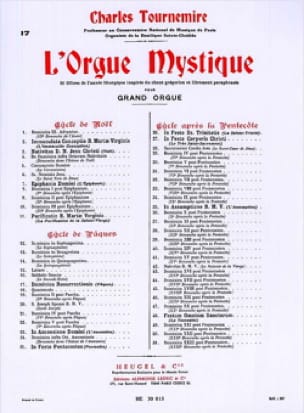 Pâques Opus 56. Orgue Mystique 17 Charles Tournemire Partition Orgue