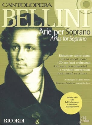 Arie Per Soprano BELLINI Partition Opéras