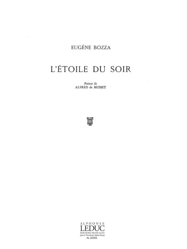 L'Etoile du soir Eugène Bozza Partition Chœur