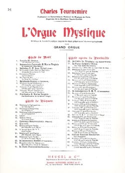 Trinité. Orgue Mystique 26 Charles Tournemire Partition Orgue