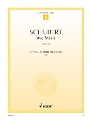 Ave Maria. Opus 52-6. Voix Grave SCHUBERT Partition Mélodies