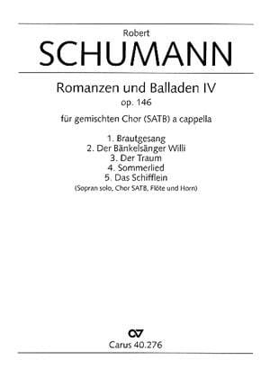 Romanzen Und Balladen 4 Op. 146 SCHUMANN Partition Chœur