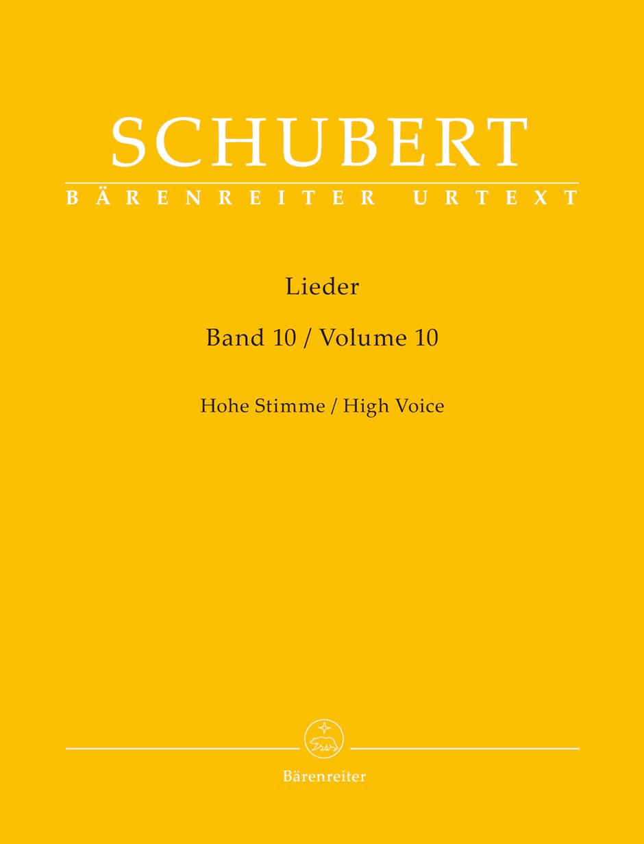Lieder Volume 10 - Voix Haute SCHUBERT Partition Mélodies