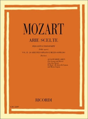 Arie Scelte Soprano Et Mezzo Volume 2 MOZART Partition Opéras