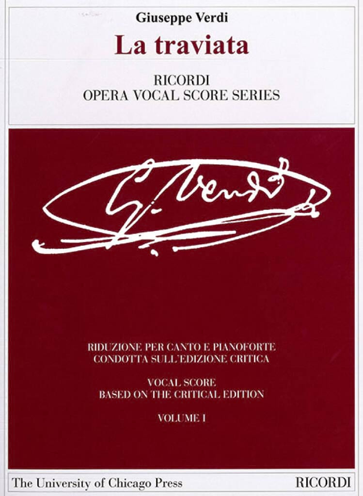 La Traviata. Edition Critique VERDI Partition OpĂ©ras