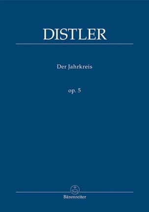 Der Jahrkreis Opus 5 Hugo Distler Partition Chœur