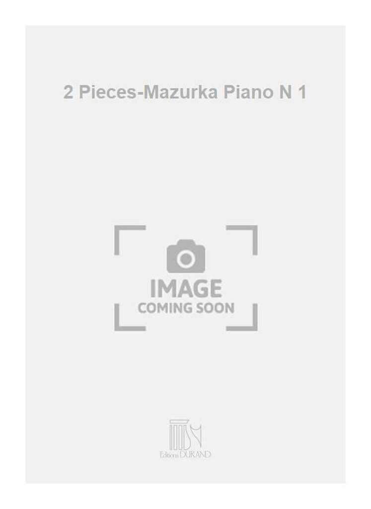 2 Pièces En Forme de Mazurka Op. 12-1 - Louis Aubert - Partition