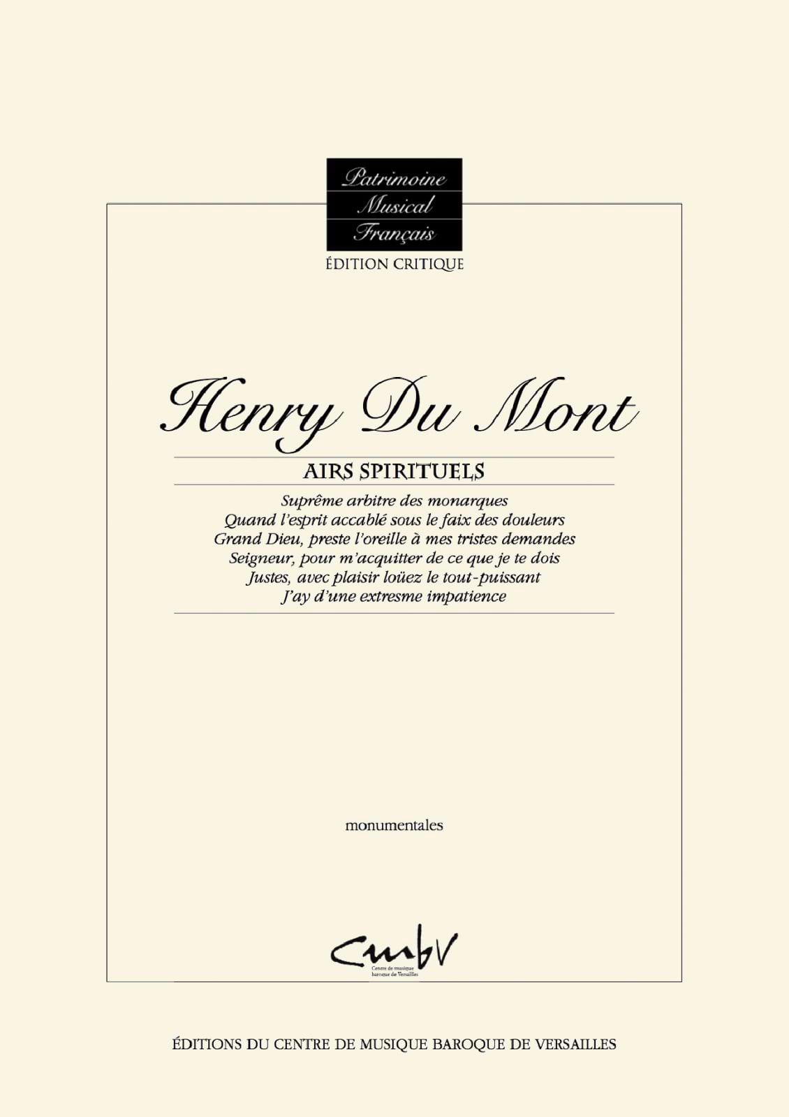 Airs Spirituels Vol D Henry Dumont Partition