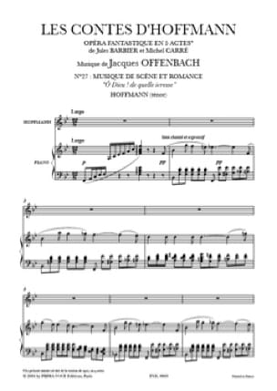 O Dieu ! de Quelle Ivresse. les Contes d' Hoffmann - OFFENBACH