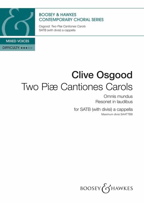 Two Piae Cantiones Carols Clive Osgood Partition Chœur