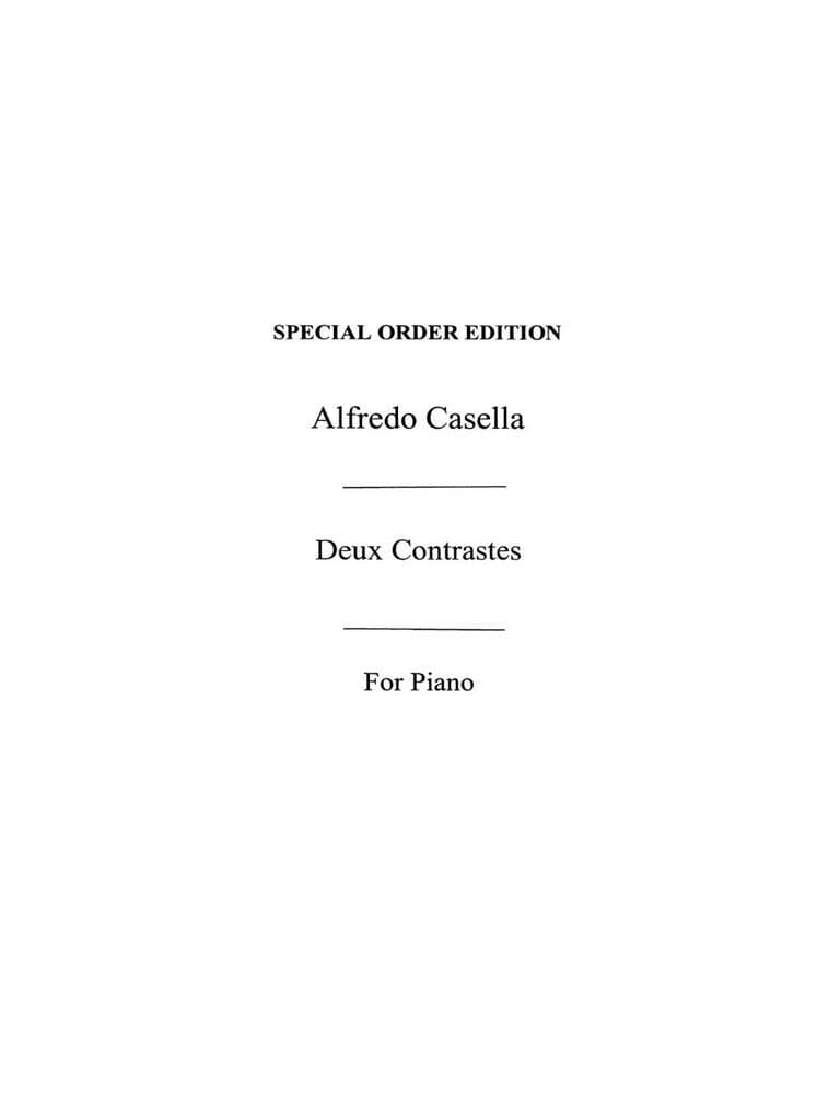 2 Contrastes Alfredo Casella Partition Piano