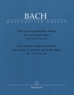 6 Suites Françaises et 2 Suites. BACH Partition Piano