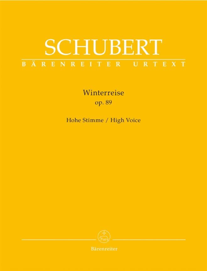 Winterreise Opus 89 D 911. Voix Haute SCHUBERT Partition Mélodies