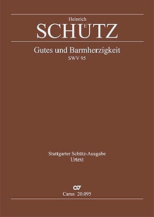 Gutes und Barmherzigkeit SWV 95 SCHUTZ Partition Chœur