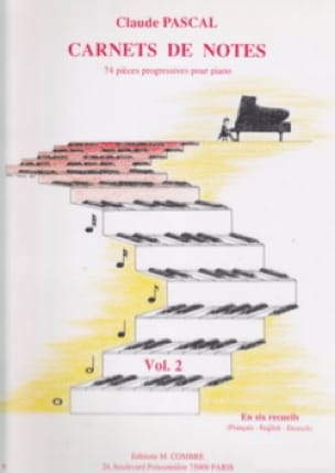 Carnets De Notes - Volume 2 Claude Pascal Partition Piano