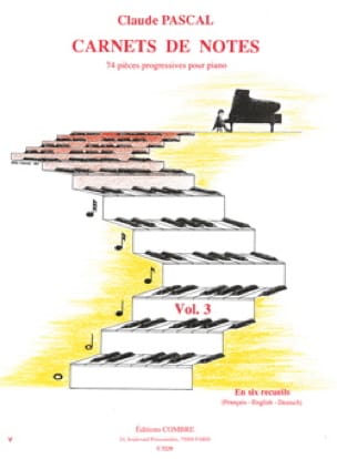 Carnets De Notes - Volume 3 - Claude Pascal - Partition - Piano