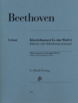 Concerto pour piano en mi bémol majeur WoO 4 BEETHOVEN Partition Piano