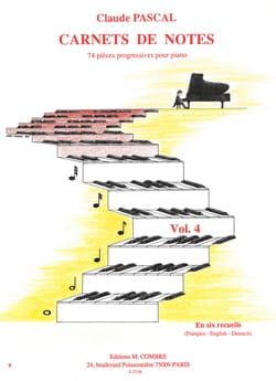 Carnets De Notes - Volume 4 Claude Pascal Partition Piano