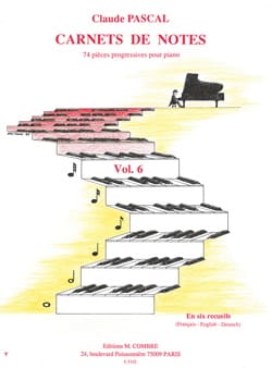 Carnets de Notes Volume 6 Claude Pascal Partition Piano