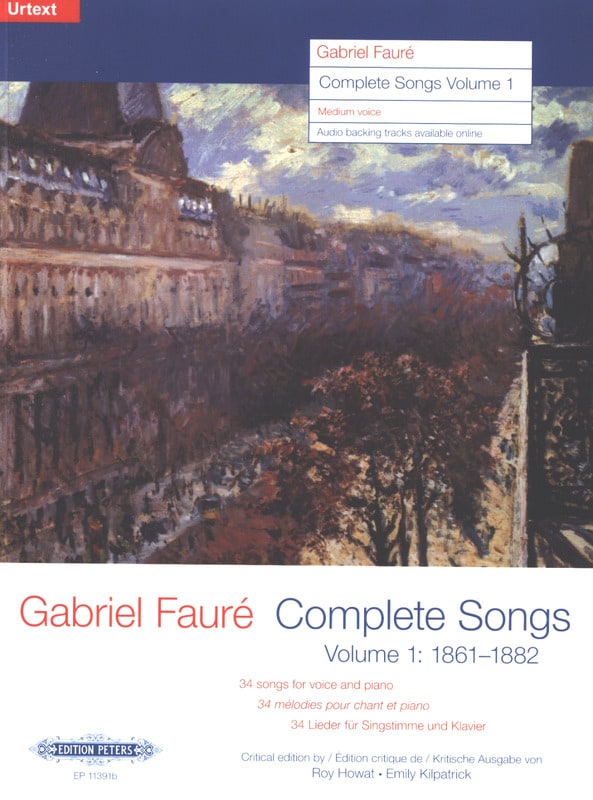 Complete songs Volume 1 Voix Moyenne - FAURÉ - Partition - Mélodies