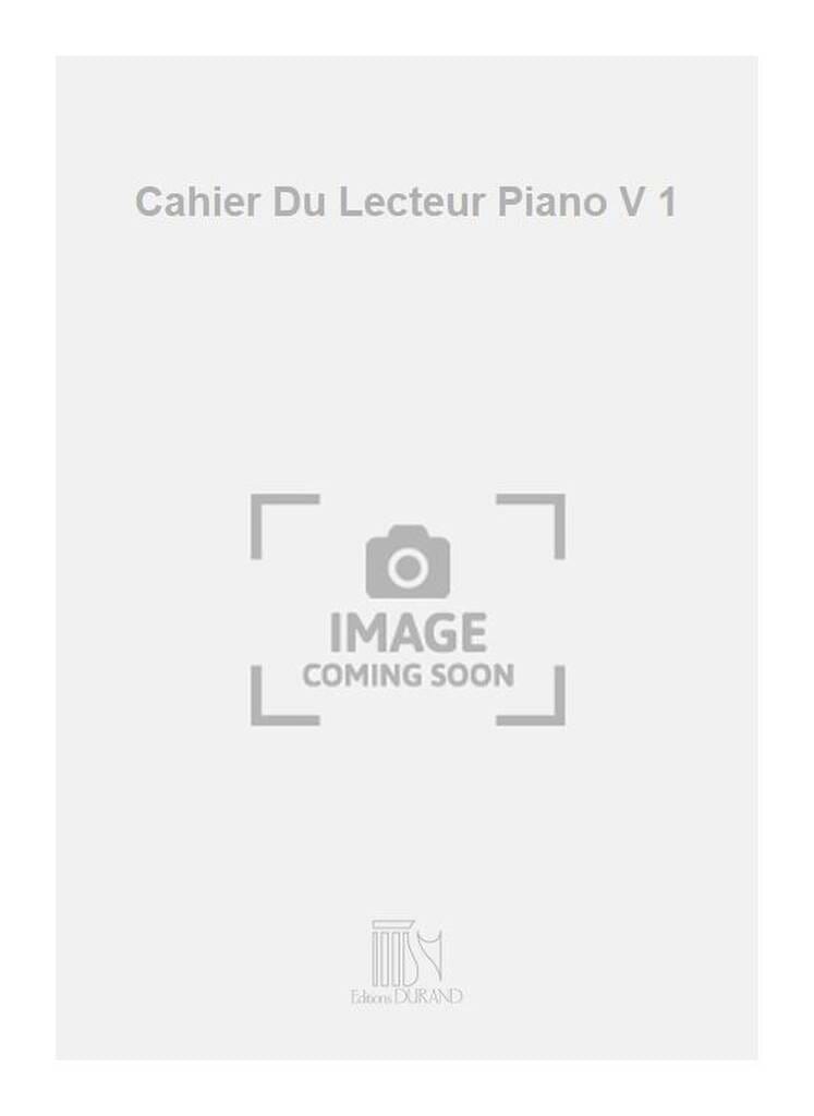 Le Cahier du Lecteur Volume 1 Claude Pascal Partition Piano