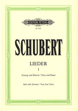 Lieder Volume 1 - Voix Très Grave SCHUBERT Partition Mélodies