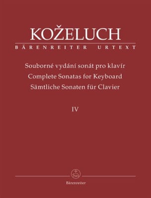 Sonates pour clavier. Volume 4 - Leopold Antonin Kozeluch - Partition