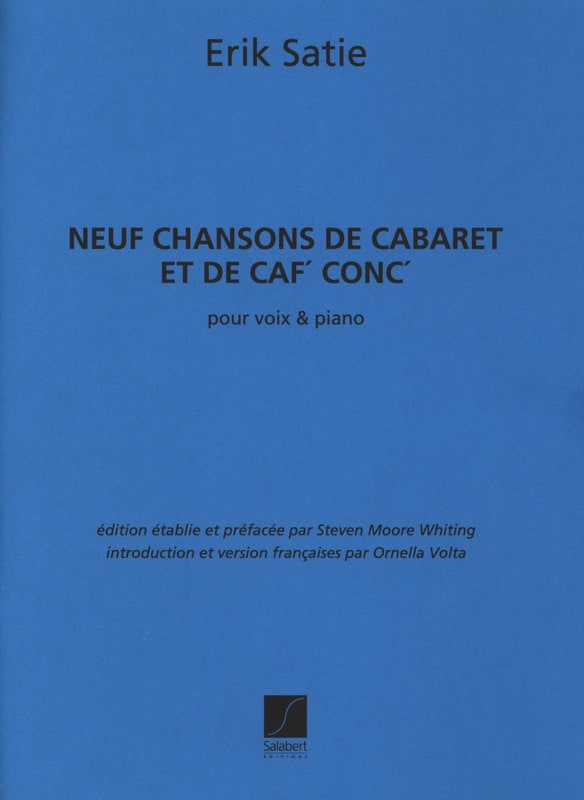 9 Chansons de cabaret et de caf'conc' - SATIE - Partition - Mélodies