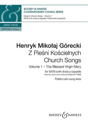 Church songs. Volume 1 GORECKI Partition Chœur