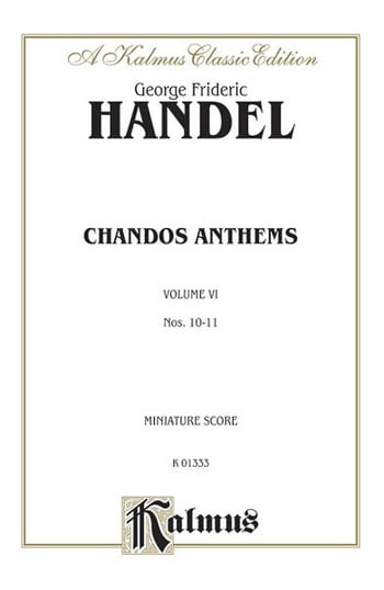 Chandos Anthem Volume 6. 10-11 HAENDEL Partition Chœur