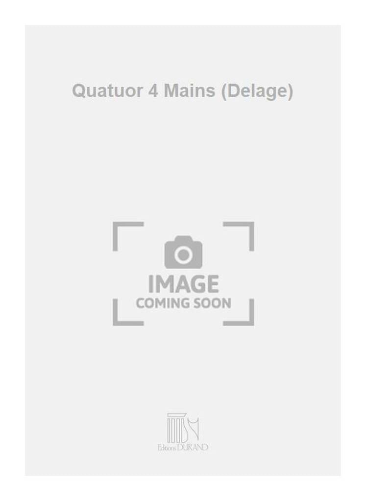 Quatuor A Cordes. 4 Mains RAVEL Partition Piano