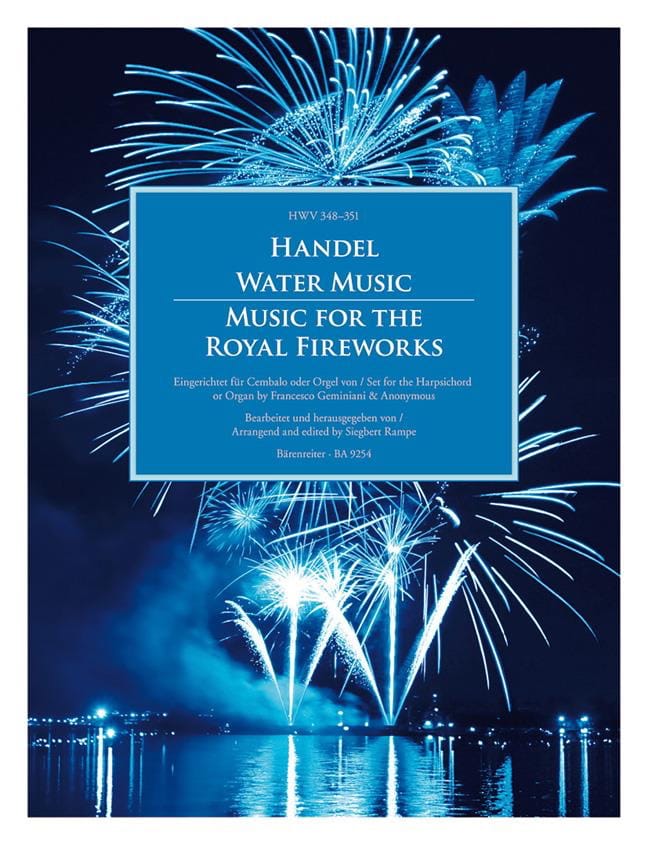 Water Music - Music for the Royal Fireworks HAENDEL Partition Clavecin