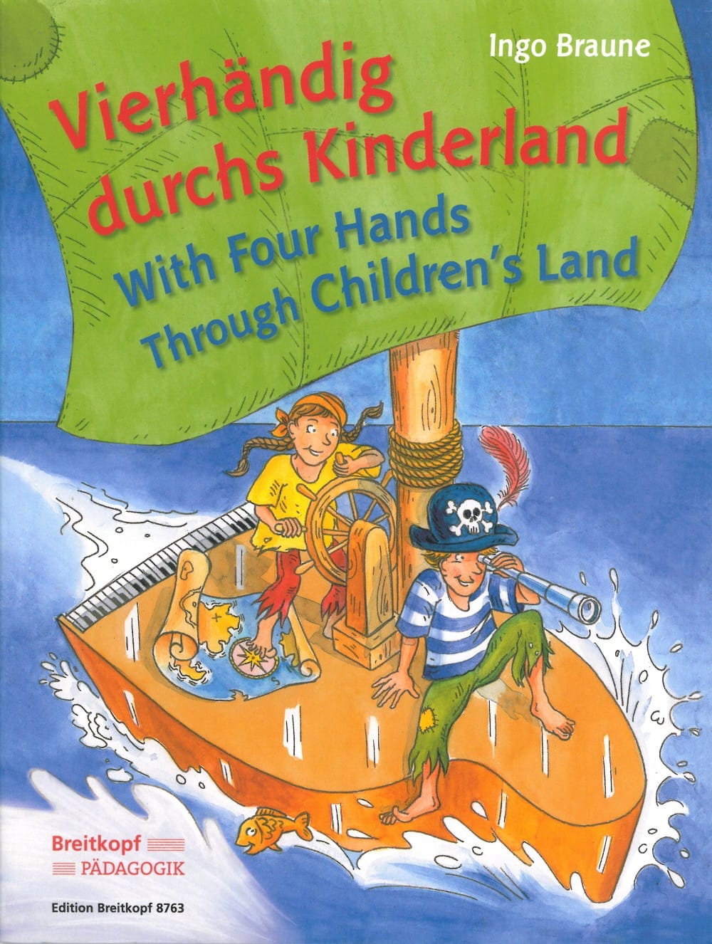 Vierhandig Durchs Kinderland. 4 Mains Ingo Braun Partition Piano