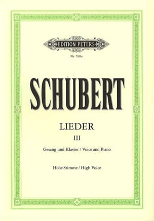 Lieder Volume 3 - Voix Haute SCHUBERT Partition Mélodies