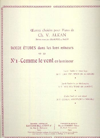 Comme le Vent En la Mineur Op. 39-1 - Charles Valentin Alkan