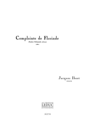 Complainte de Florinde. Vx Moyenne IBERT Partition Mélodies