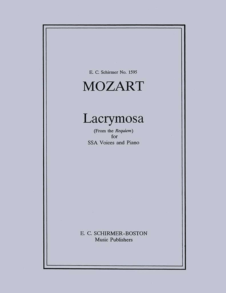 Requiem: Lacrymosa MOZART Partition Chœur
